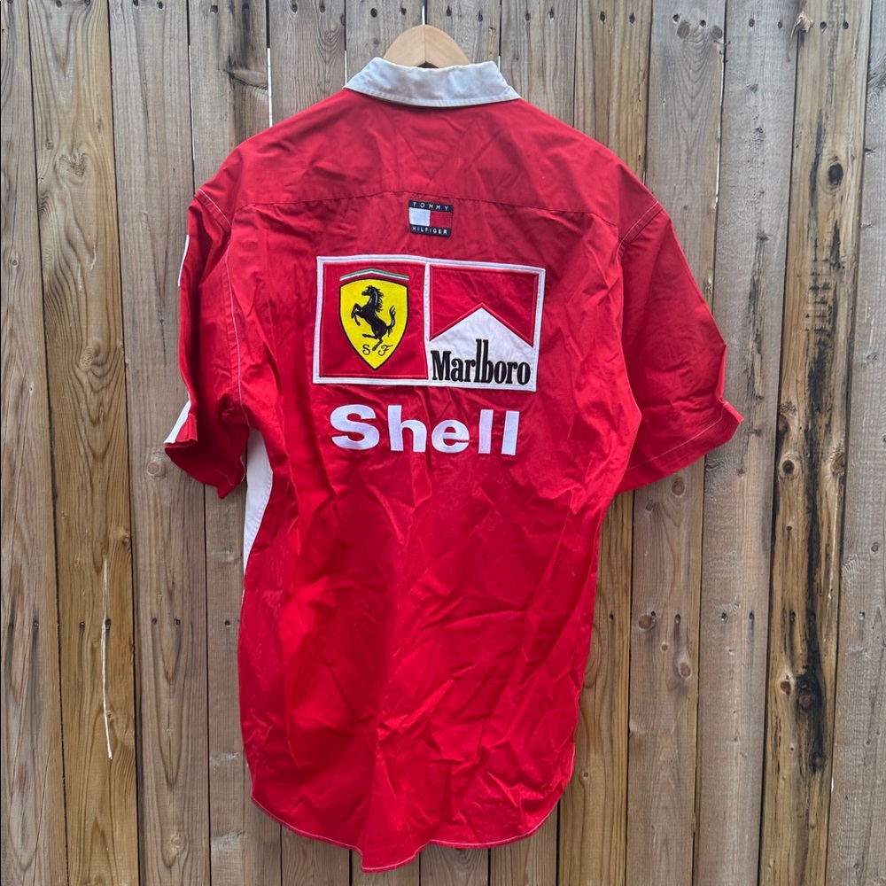 Bunyan Tommy Hilfiger X Ferrari shell Motorsport Shirt - Picture 2 of 10